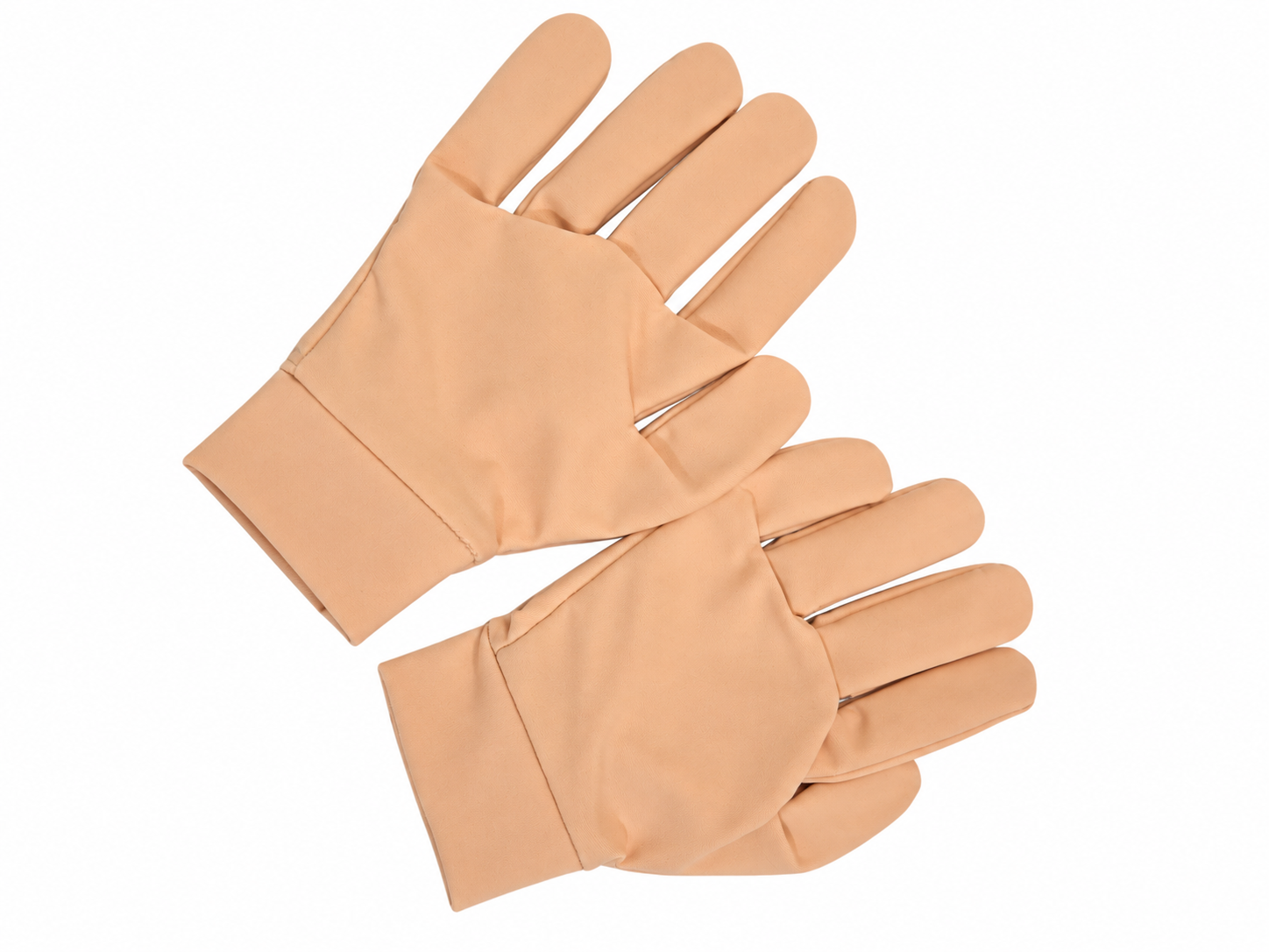 Nude gloves arranged flat